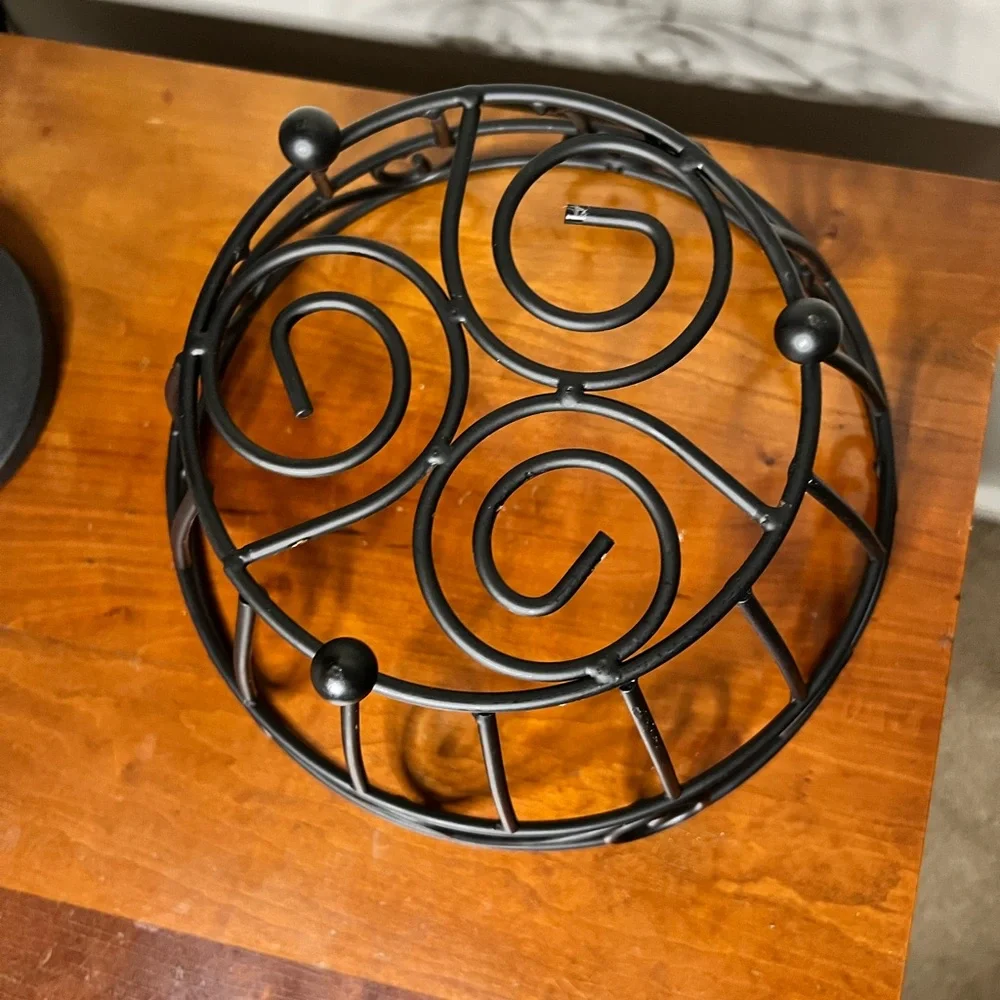 Elegant Black Metal Wire Basket